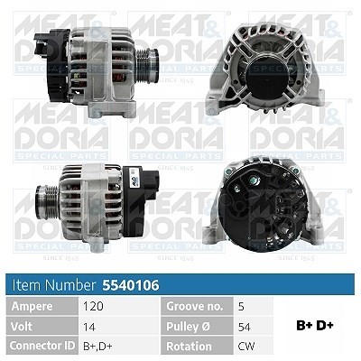 Meat & Doria Generator U.A. FüR Abarth, Alfa Romeo, Fiat, Lancia-image