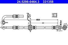 Bremsschlauch ATE 24.5298-0464.3 für KIA SA PICANTO 1 LPG CRDi