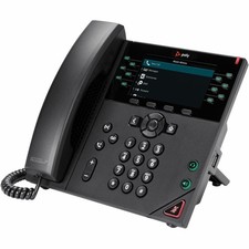 Poly VVX 450 IP Phone Corded Corded Wall Mountable Desktop Black 89B76AA ABA