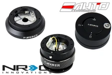 NRG Steering Wheel Short Hub 120 + Black 2.0 Quick Release CF Ring + Lock Matt