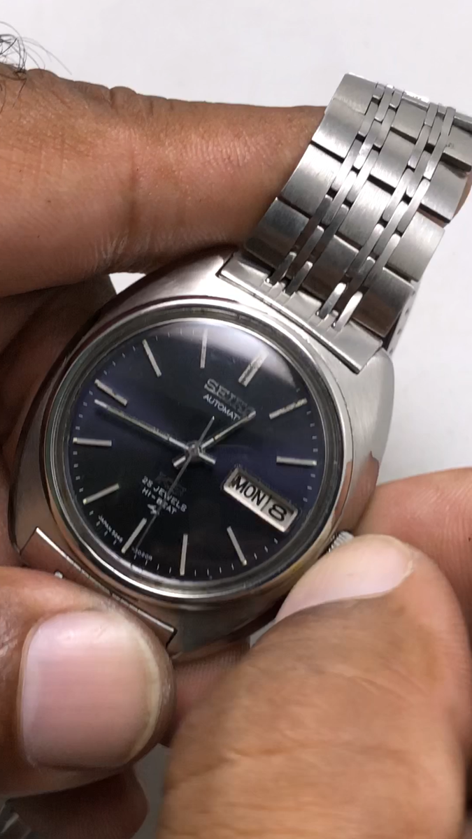 Vintage Seiko KS Hi-Beat 5246-6020 Automatic 25Jewels Blue Dial