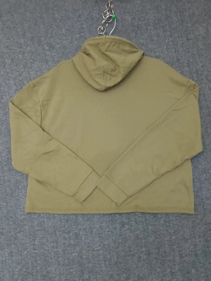 Sudadera con Capucha Pride Adulto Recortada Manga Larga Verde Oliva Talla XL Foto 2 de 4