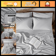 100 Pure French Linen Sheet Set 6 Pieces, Queen Size, 16" Deep Pocket Bedding