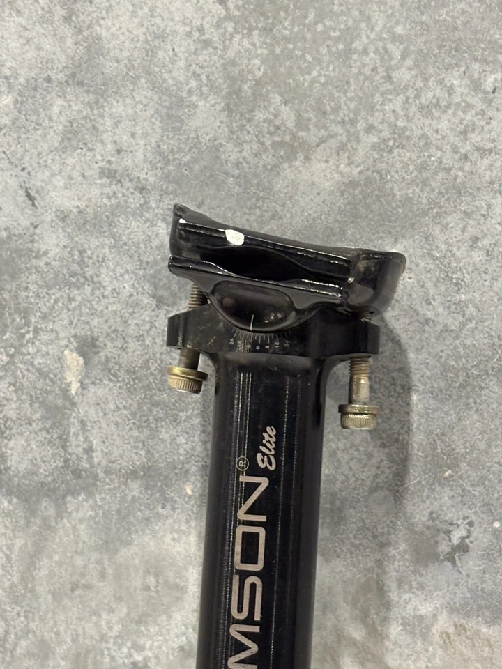 Tija de sillín Thomson Elite SP-E105 26,8 mm x 330 mm negra hecha en EE. UU. Foto 4 de 4