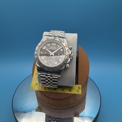 Bespoke Seiko VK63 Arabic Racing Chronograph 39mm Jubilee Mens