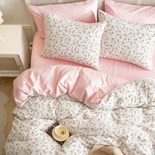 - Floral Comforter Set, Coquette Cottagecore Aesthetic Cute Flower Pattern fo...