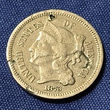 1873 3 Cent Copper Nickel. "MINT ERROR"