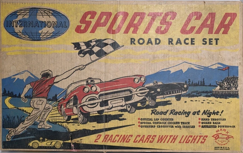 VINTAGE Marx International Sports Car Road Race Set (Complete) w/Original Box - Image 2 of 4