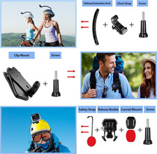 Action Camera Accessories Kit for Gopro Hero 13 12 11 10 9 Black, Waterproof ...