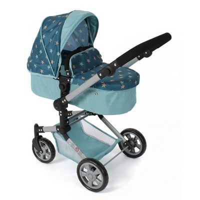 Bayer Chic 2000 Puppen Kombi-Puppenwagen LINUS Sternchen türkis NEU