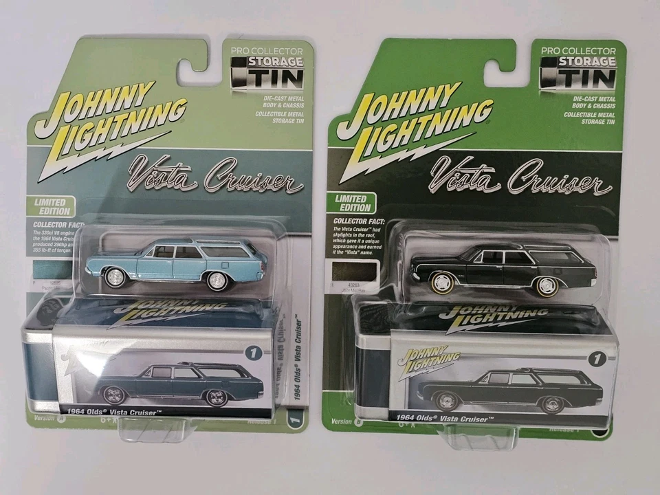 JOHNNY LIGHTNING Pro Collector LATA DE ALMACENAMIENTO '64 OLDS VISTA CRUISER Chase + Básico Foto 2 de 4