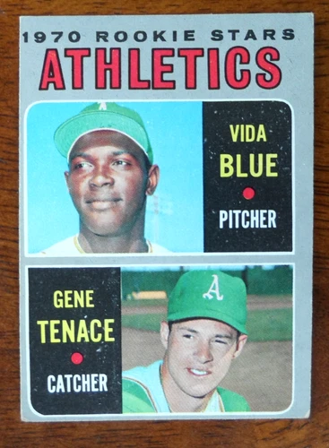 1970 TOPPS BASEBALL #21 OAKLAND ATHLETICS ROOKIE STARS VIDA BLUE EX U-6319