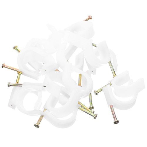50 Pcs Pipe Hook Cable Staples with Steel Nail Electric Wire - Afbeelding 9 van 12
