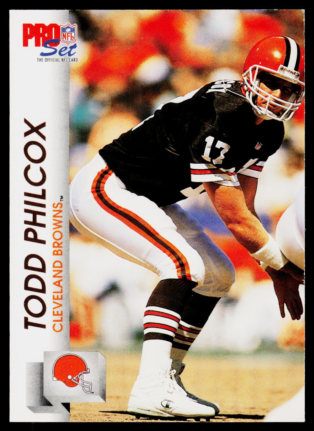 Todd Philcox, 1992 Pro Set, #469, Cleveland Browns, RC