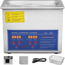 10L Ultrasonic Cleaner with 250W Heater 30min Timer for Auto Tools Machine Parts