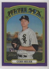 2021 Topps Heritage High Number Hot Box Chrome Purple Refractor Codi Heuer 0z4v