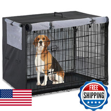 Dog Crate Cover 36in Felt Winter Anti-Freeze Pet Small Dog Outdoor Black
