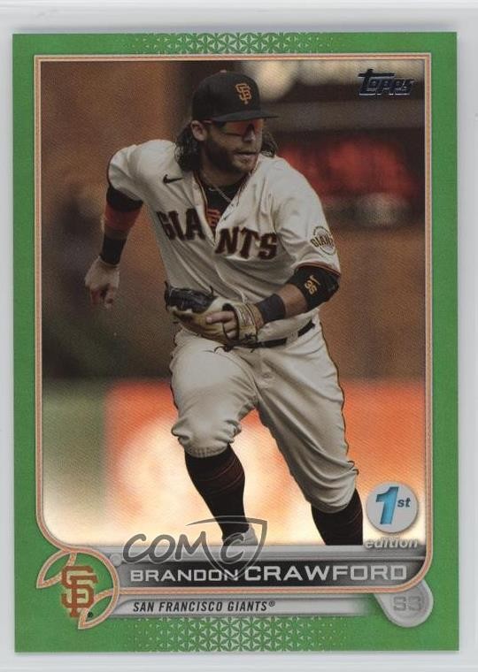 2022 Topps Series 1 1st Edition Green 140/150 Brandon Crawford #117 1t2c
