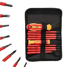 10-in-1 Electrician Insulated Screwdriver Set Magnetic Tip Slotted Phillips Tool