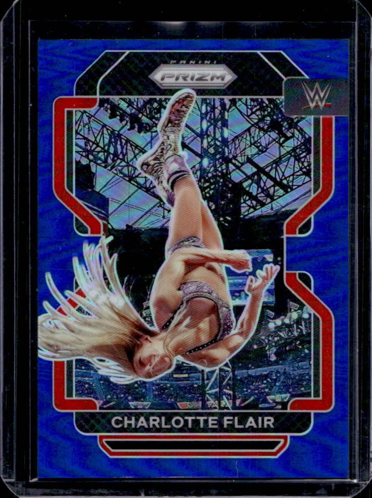 2022 Panini Prizm WWE Charlotte Flair Blue #/199