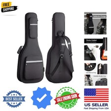 Electric Guitar Case Padded - Gig Bag Soft Backpack with Large Pocket 0.5in T...