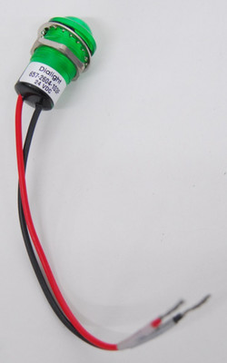 Dialight 657-2604-103F 24 VDC 0.68'' Green LED Dome Panel Mount Indicator