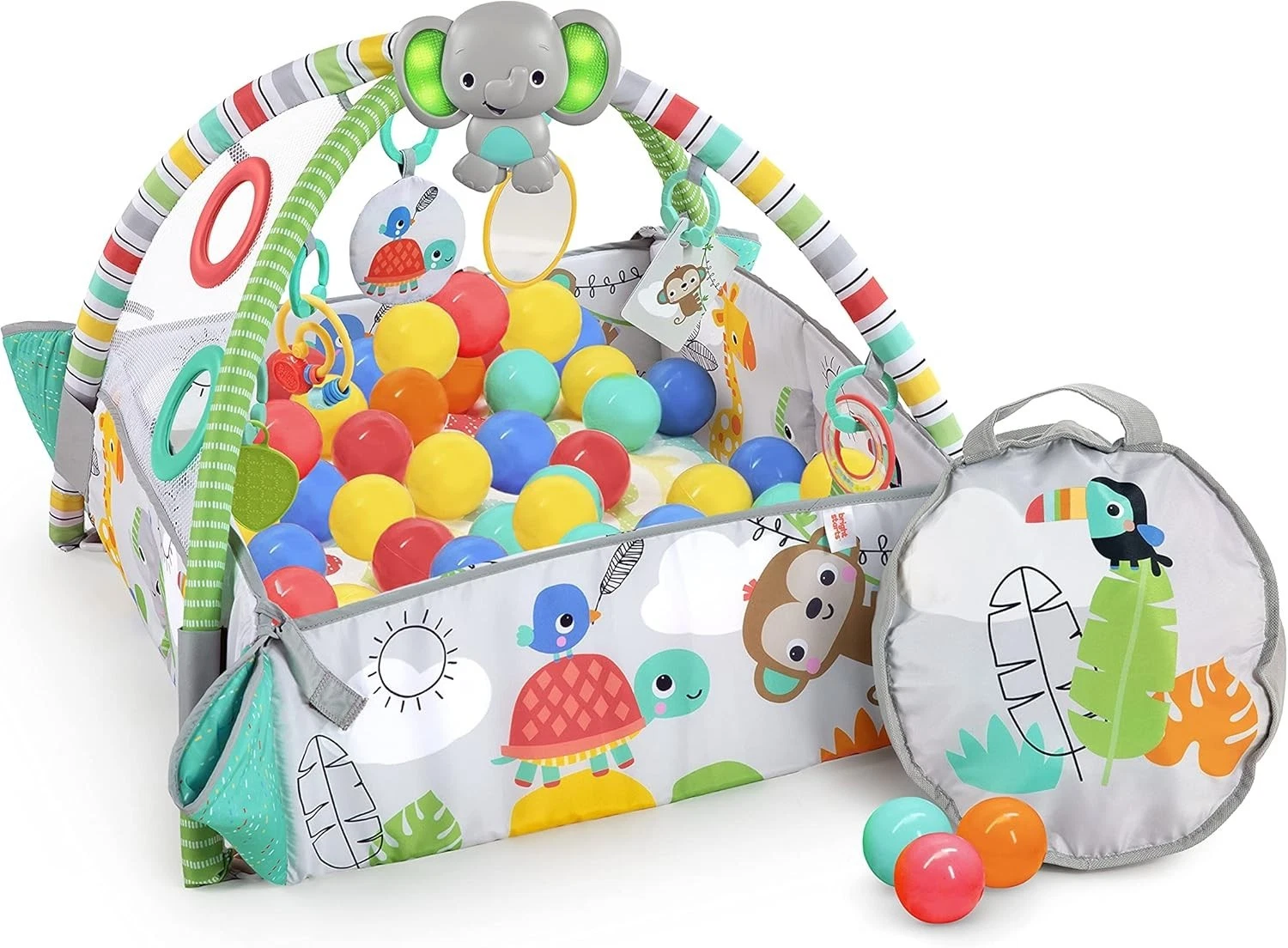 Bright Starts 5-in-1 Your Way Ball Play - Jumbo Play Mat Converts to Ball Pit