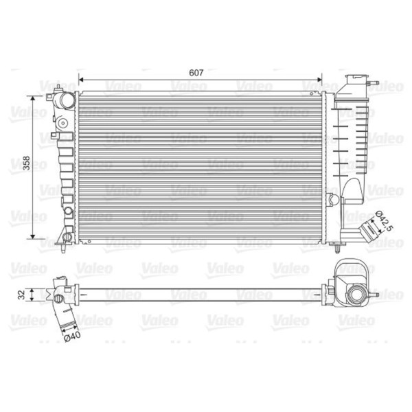 Valeo KÜHler MotorkÜHlung WasserkÜHler Passend FüR CitroËN Xsara Peugeot 306 307-image