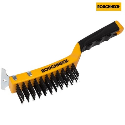 Roughneck Kohlenstoffstahl Drahtbürste Soft-Grip mit Schaber 300 mm (12 Zoll) - 52-042