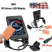 24V/36V/48V Ebike X1 Colour LCD Display Power Speed Meter Control Panel with NFC