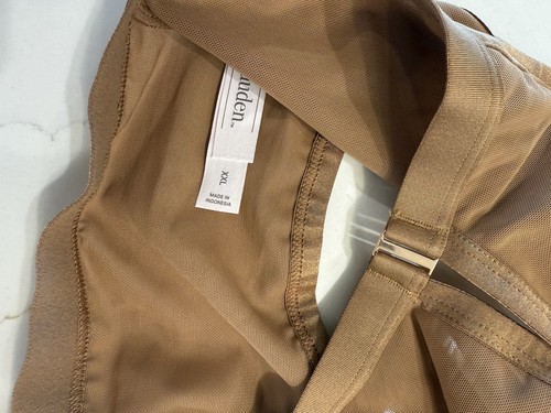 Bralette triángulo marrón íntimo de malla sin forro Auden para mujer talla XXL - Imagen 4 de 7