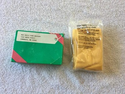 NOS Auto Car Truck Part Polish Dust Cloth Vintage Advertising Seely Ford Promo