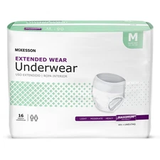 McKesson Adult Disposable Cloth Underwear Maximum Absorbency - Size M 64 Count