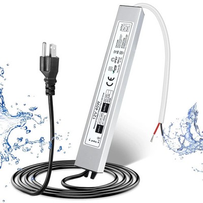 LED Driver Waterproof IP67 40W 12V LED Power Supply Transformer Adapter 110V AC