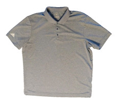 Adidas Shirt Mens XL Blue Heather Polo Golf Performance Athletic Lightweight Top