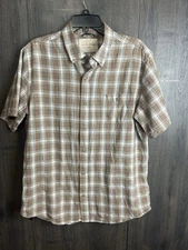 Original Weatherproof Vintage Men’s Large Performance Button Down Light Plaid