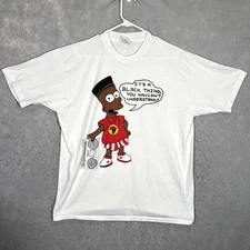A1 Vintage 90s Rare Black Bart Simpson Shirt Adult White USA Made Graphic Tee