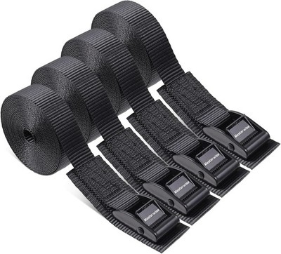 Cam Buckle Tie down Straps, 1'' X 12' Adjustable Pull Straps with Cam Buckle, Hea