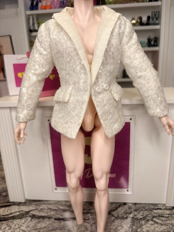 JHDFASHIONDOLL 8th Anniversary White Gala Beck ADONIS FASHION DOLL FIGURE Blazer