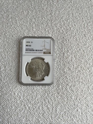 1898 P Morgan Silver Dollar NGC MS62.