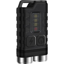 Small EDC Flashlight with Red Blue UV Light and Rechargeable Battery Power