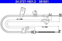 Seilzug Feststellbremse Hinten Links Ate 243727 19212 FÜR Toyota