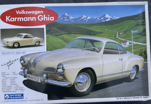Kit maquette plastique Volkswagen Karman Ghia 1/24 Gunze Sangyo G-188 - Photo 1/5