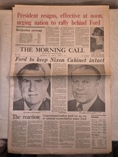 1974 The Morning Call Newspaper Nixon Resignation Historic Edition 022769