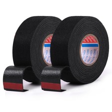 2 Rolls 1 Inch Automotive Wire Harness Cloth Tape Heat Resistant 25mm X 15m