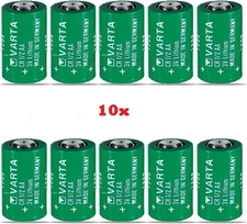 10 Pack CR1/2AA VARTA 3V Series Lithium 950mAh 1/2 AA Lithium Battery