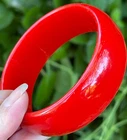 Bakelite Cherry red wide bangle bracelet vintage jewelry tested