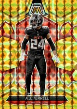 2024 Panini Mosaic #12 A.J. Terrell Mosaic Reactive Yellow