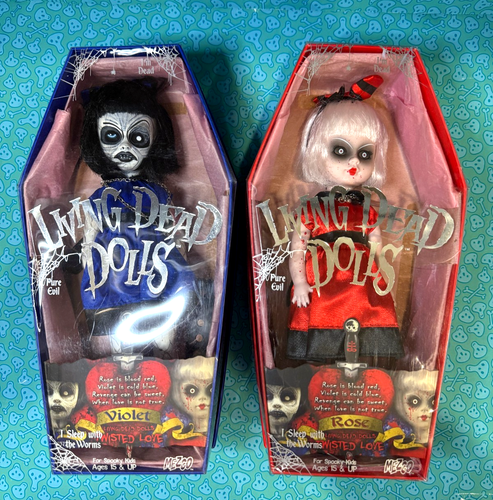 Living Dead Dolls Rose and Violet Set of 2 Twisted Love Exclusive Open ...