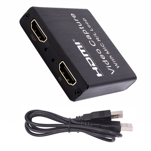 New 1080P Video Capture Card 4K Screen Record Game Streamer Device MIC R/L Loop - Afbeelding 5 van 13